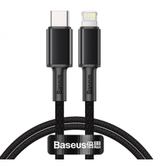 Кабель Baseus High Density Braided Type-C to Lightning PD 20W 2.4A 1м black PLS-00-00061051