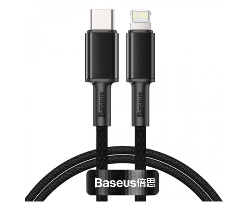 Кабель Baseus High Density Braided Type-C to Lightning PD 20W 2.4A 1м black PLS-00-00061051