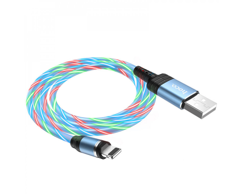 Кабель Hoco U90 Magnetic Ingenious Streamer USB-A to Lightning 10W 2A 1м blue PLS-00-00055489