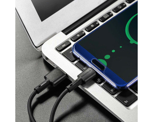 Кабель BOROFONE BX31 USB to Type-C 3A, 1m, silicone, TPE connectors, Black (BX31CB)