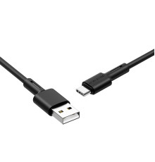 Кабель BOROFONE BX31 USB to Type-C 3A, 1m, silicone, TPE connectors, Black (BX31CB)