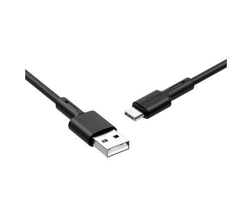 Кабель BOROFONE BX31 USB to Type-C 3A, 1m, silicone, TPE connectors, Black (BX31CB)
