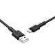Кабель BOROFONE BX31 USB to Type-C 3A, 1m, silicone, TPE connectors, Black (BX31CB)