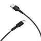 Кабель BOROFONE BX16 USB to Micro 2A, 1m, PVC, TPE connectors, Black (BX16MB)