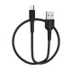 Кабель BOROFONE BX16 USB to Micro 2A, 1m, PVC, TPE connectors, Black (BX16MB)