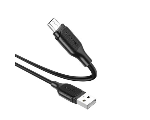 Кабель BOROFONE BX42 USB to Type-C 3A, 1m, silicone, TPE connectors, Black (BX42CB)