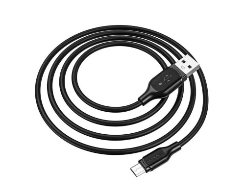 Кабель BOROFONE BX42 USB to Type-C 3A, 1m, silicone, TPE connectors, Black (BX42CB)