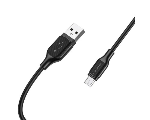 Кабель BOROFONE BX42 USB to Type-C 3A, 1m, silicone, TPE connectors, Black (BX42CB)