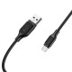 Кабель BOROFONE BX42 USB to Type-C 3A, 1m, silicone, TPE connectors, Black (BX42CB)