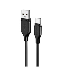 Кабель BOROFONE BX42 USB to Type-C 3A, 1m, silicone, TPE connectors, Black (BX42CB)