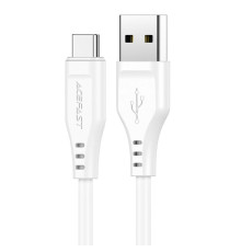 Кабель ACEFAST C3-04 USB to Type-C 3A, 1.2m, TPE, TPE connectors, White (AFC3-04W)