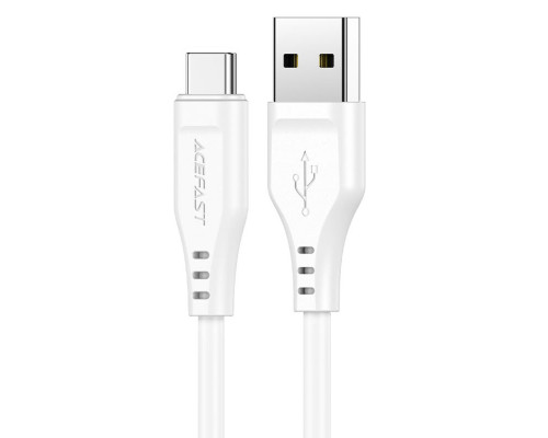 Кабель ACEFAST C3-04 USB to Type-C 3A, 1.2m, TPE, TPE connectors, White (AFC3-04W)