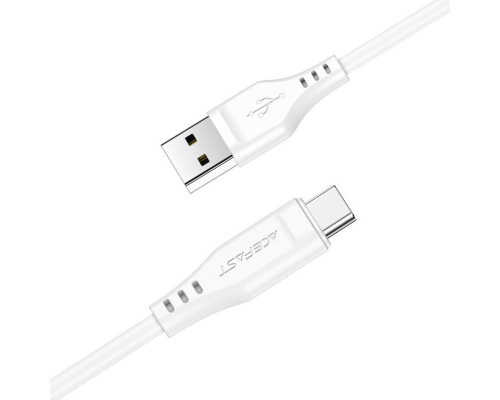 Кабель ACEFAST C3-04 USB to Type-C 3A, 1.2m, TPE, TPE connectors, White (AFC3-04W)