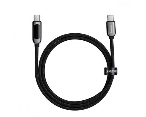 Кабель Baseus Display Fast Charging Data Cable Type-C to Type-C 100W 1m Black (CATSK-B01)