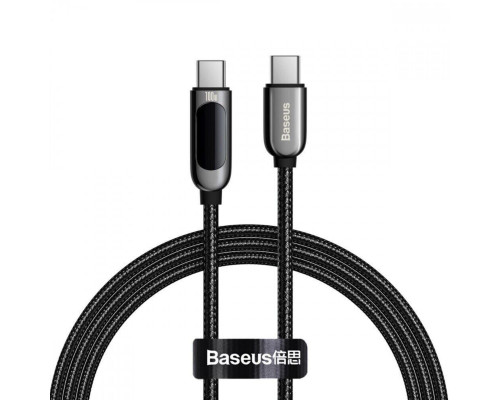 Кабель Baseus Display Fast Charging Data Cable Type-C to Type-C 100W 1m Black (CATSK-B01)