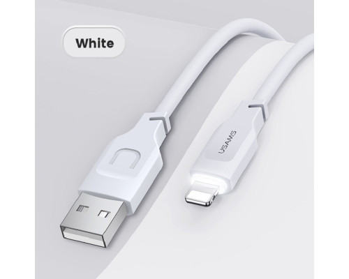 Кабель Usams US-SJ565 Lightning 2.4A Charging & Data Cable Lithe Series 1.2m White (SJ565USB02)