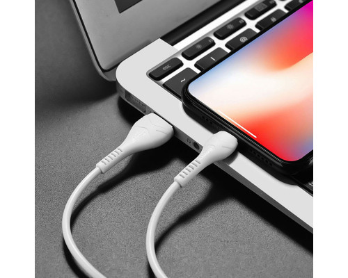 Кабель HOCO X37 USB to iP 2.4A, 1m, PVC, PVC connectors, White (6931474710499)