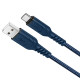 Кабель HOCO X59 USB to Type-C 3A, 1m, nylon, TPE connectors, Blue (6931474744944)