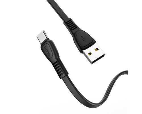 Кабель HOCO X40 USB to Type-C 3A, 1m, TPE, TPE connectors, Black (6931474711694)