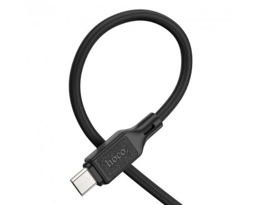 Кабель HOCO X90 Cool silicone charging data cable for Micro Black (6931474788429)