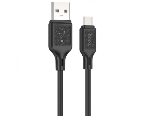 Кабель HOCO X90 Cool silicone charging data cable for Micro Black (6931474788429)