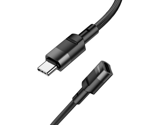 Кабель HOCO U107 Type-C Male to Type-C Female USB2.0 extension cable(L=1.2m) Black (6931474789990)