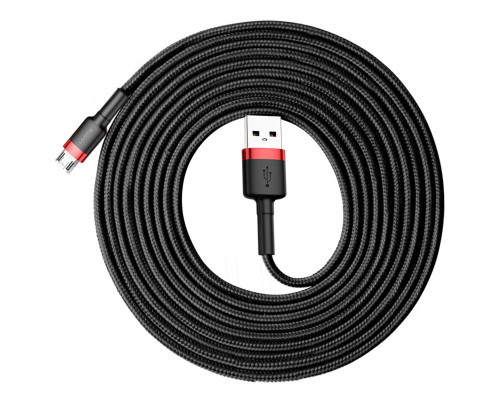 Кабель Baseus cafule Cable USB For Micro 2A 3m Red+Black (CAMKLF-H91)