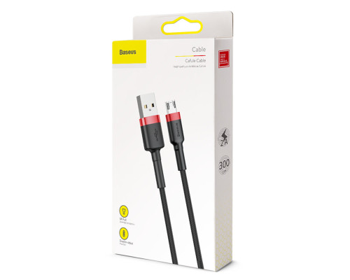 Кабель Baseus cafule Cable USB For Micro 2A 3m Red+Black (CAMKLF-H91)