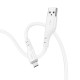 Кабель HOCO X97 Crystal color silicone charging data cable Micro white (6931474799838)