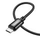 Кабель HOCO X89 Wind charging data cable Micro Black (6931474784346)