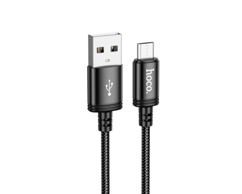 Кабель HOCO X89 Wind charging data cable Micro Black (6931474784346)