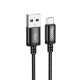 Кабель HOCO X89 Wind charging data cable Micro Black (6931474784346)