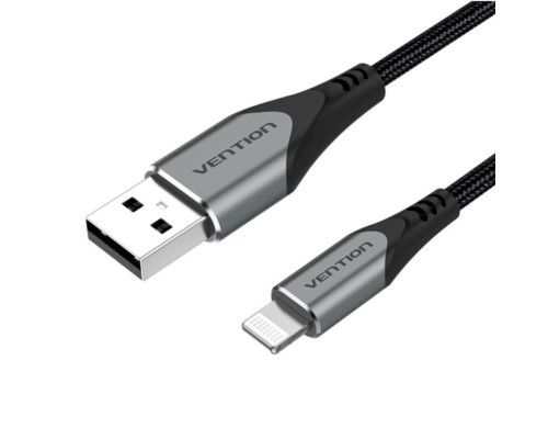 Кабель Vention USB 2.0 A to Lightning Cable 1M Gray Aluminum Alloy Type (LABHF) (LABHF)