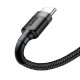 Кабель Baseus Cafule Cable USB For Type-C 3A 0.5m Gray+Black (CATKLF-AG1)