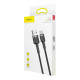 Кабель Baseus Cafule Cable USB For Type-C 3A 0.5m Gray+Black (CATKLF-AG1)