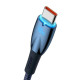 Кабель Baseus Glimmer Series Fast Charging Data Cable USB to Type-C 100W 2m Blue (CADH000503)