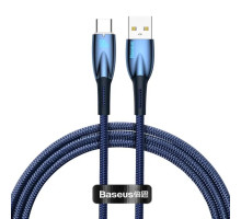 Кабель Baseus Glimmer Series Fast Charging Data Cable USB to Type-C 100W 2m Blue (CADH000503)