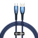 Кабель Baseus Glimmer Series Fast Charging Data Cable USB to Type-C 100W 2m Blue (CADH000503)