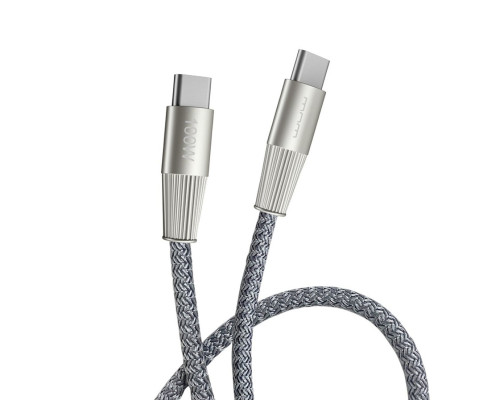 Кабель WUW-X201 Type-C to Type-C 100W 1m grey (WUW-X201TCTC)