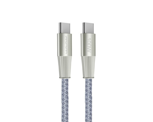 Кабель WUW-X201 Type-C to Type-C 100W 1m grey (WUW-X201TCTC)