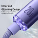 Кабель Baseus Crystal Shine Series Fast Charging Data Cable Type-C to iP 20W 2m Purple (CAJY000305)