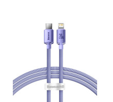 Кабель Baseus Crystal Shine Series Fast Charging Data Cable Type-C to iP 20W 2m Purple (CAJY000305)