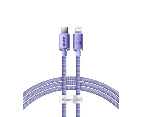 Кабель Baseus Crystal Shine Series Fast Charging Data Cable Type-C to iP 20W 2m Purple (CAJY000305)