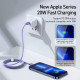 Кабель Baseus Crystal Shine Series Fast Charging Data Cable Type-C to iP 20W 2m Purple (CAJY000305)