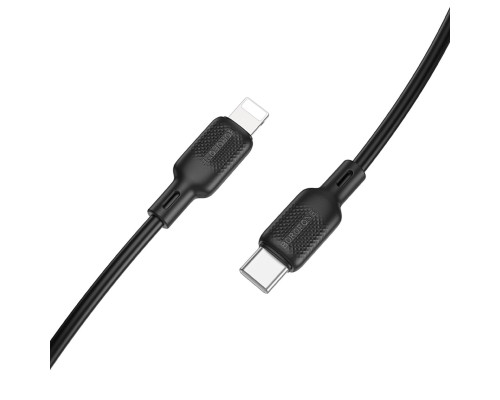 Кабель BOROFONE BX113 Lenny PD silicone charging data cable iP(L=1M) Black (6941991115370)
