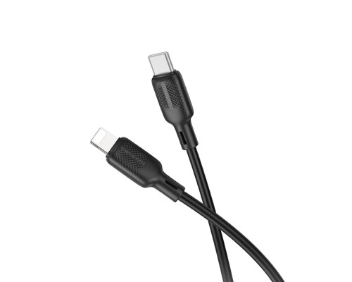 Кабель BOROFONE BX113 Lenny PD silicone charging data cable iP(L=1M) Black (6941991115370)
