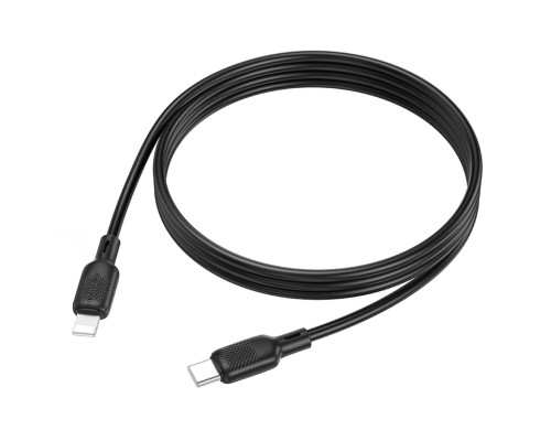 Кабель BOROFONE BX113 Lenny PD silicone charging data cable iP(L=1M) Black (6941991115370)