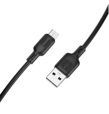 Кабель BOROFONE BX113 Lenny silicone charging data cable Micro(L=2M) Black (6941991115493)