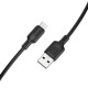 Кабель BOROFONE BX113 Lenny silicone charging data cable Micro(L=2M) Black (6941991115493)