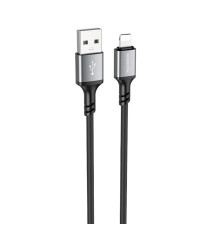 Кабель BOROFONE BX83 iP Famous silicone charging data cable Black (6974443386356)